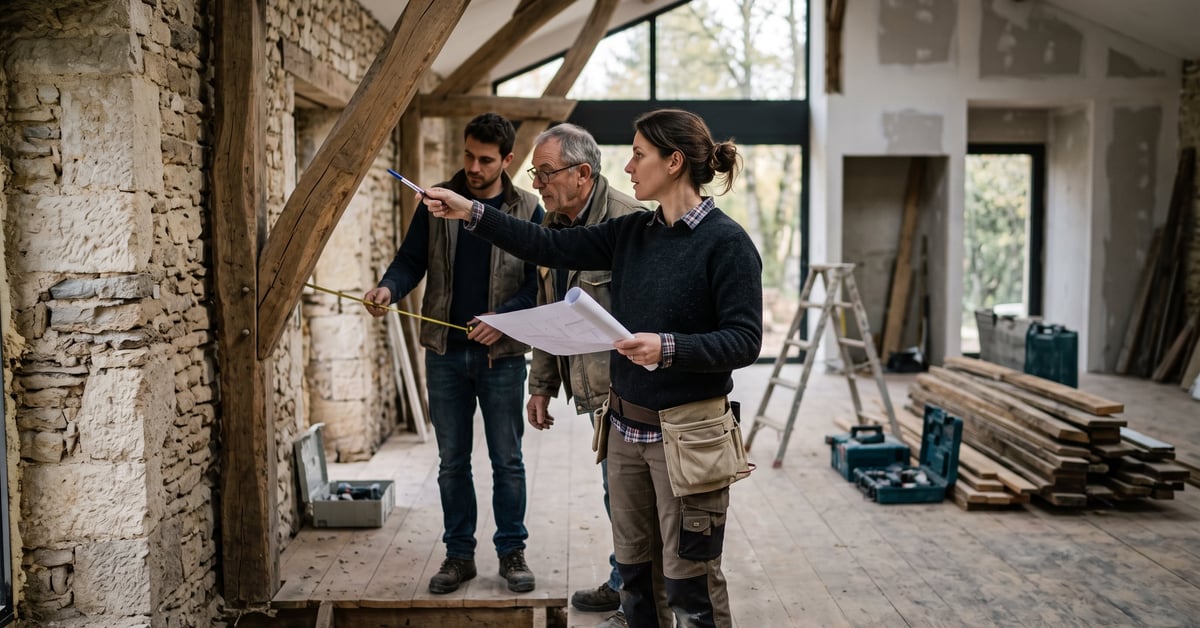 Rénovation d'une maison ancienne avec aide financière pour travaux