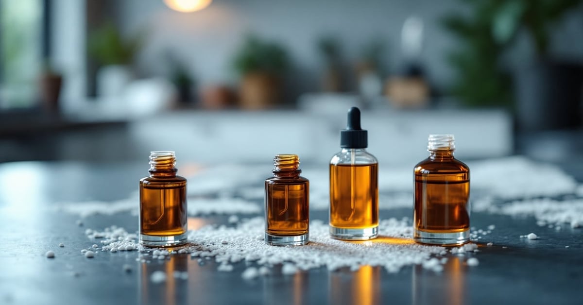 Ampoules basse tension modernes sur fond épuré, éclairage naturel ambiant